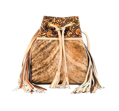 Gabby - Brindle w/ Savannah Roses-Gabby-Western-Cowhide-Bags-Handmade-Products-Gifts-Dancing Cactus Designs