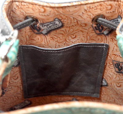 Gabby - Salt & Pepper w/ Geode Roses-Gabby-Western-Cowhide-Bags-Handmade-Products-Gifts-Dancing Cactus Designs