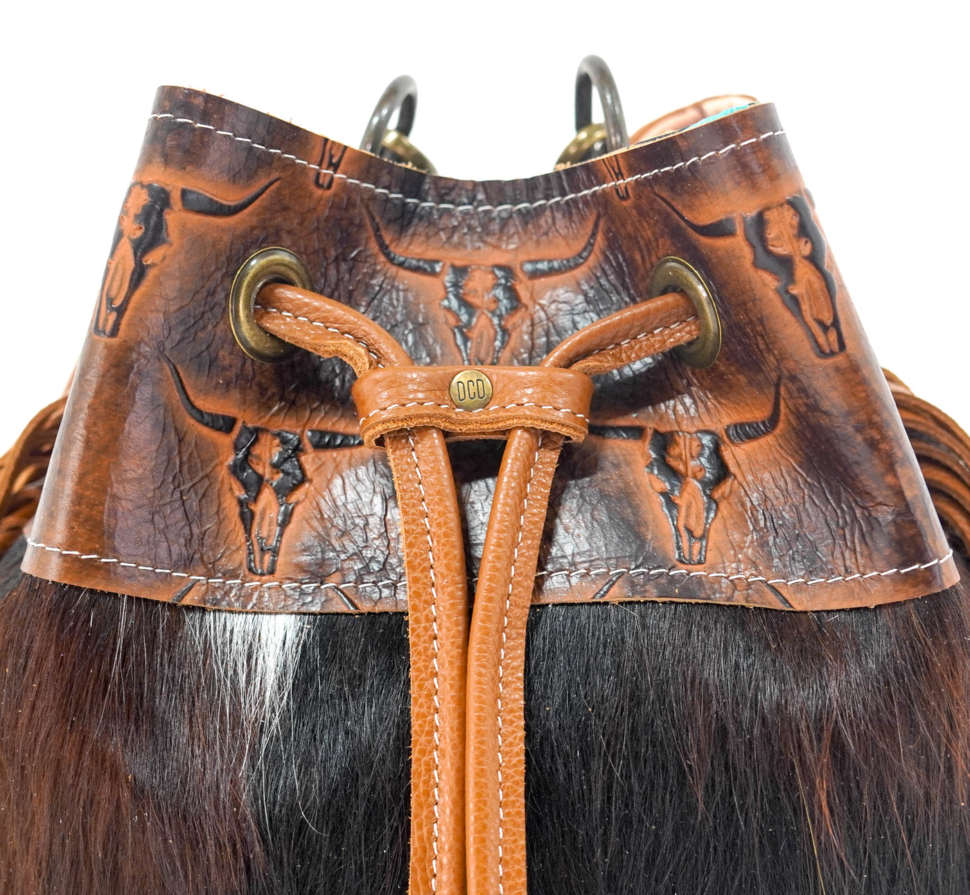 Gabby - Tricolor w/ Burnt Brands-Gabby-Western-Cowhide-Bags-Handmade-Products-Gifts-Dancing Cactus Designs