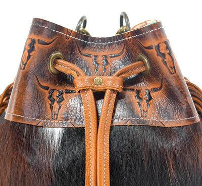Gabby - Tricolor w/ Burnt Brands-Gabby-Western-Cowhide-Bags-Handmade-Products-Gifts-Dancing Cactus Designs