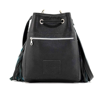 Gabby - Tricolor w/ Indigo Tool-Gabby-Western-Cowhide-Bags-Handmade-Products-Gifts-Dancing Cactus Designs