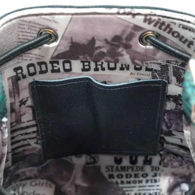 Gabby - Tricolor w/ Indigo Tool-Gabby-Western-Cowhide-Bags-Handmade-Products-Gifts-Dancing Cactus Designs