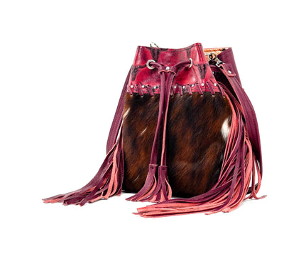 Gabby - Tricolor w/ Red Skulls-Gabby-Western-Cowhide-Bags-Handmade-Products-Gifts-Dancing Cactus Designs