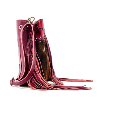 Gabby - Tricolor w/ Red Skulls-Gabby-Western-Cowhide-Bags-Handmade-Products-Gifts-Dancing Cactus Designs
