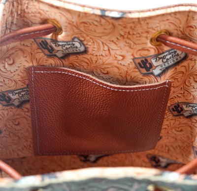 Gabby - Tricolor w/ Sierra Tool-Gabby-Western-Cowhide-Bags-Handmade-Products-Gifts-Dancing Cactus Designs