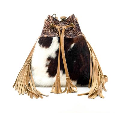 Gabby - Tricolor w/ Toasted Roses-Gabby-Western-Cowhide-Bags-Handmade-Products-Gifts-Dancing Cactus Designs