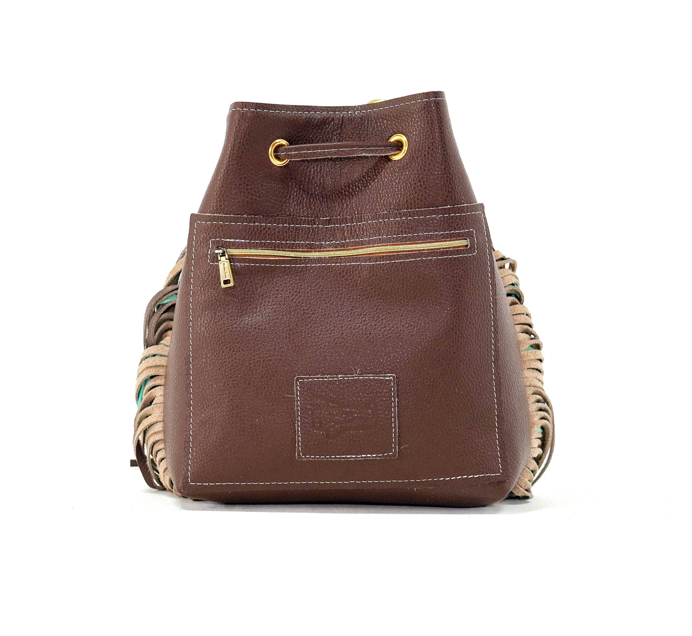 Gabby - Tricolor w/ Turquoise Navajo-Gabby-Western-Cowhide-Bags-Handmade-Products-Gifts-Dancing Cactus Designs