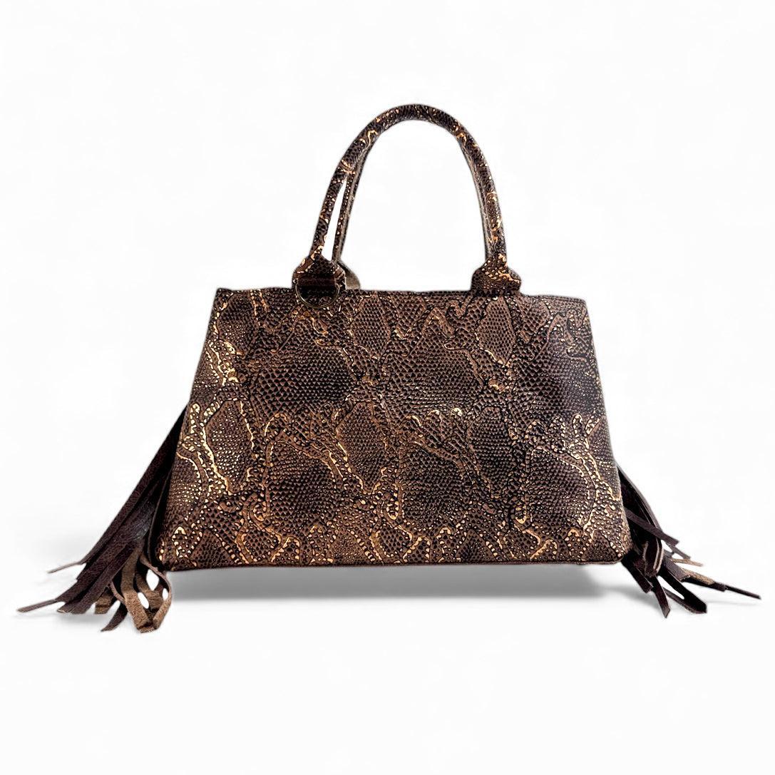 Jackie Handbag-Apparel & Accessories > Handbags, Wallets & Cases > Handbags > Convertible Bags-Western-Cowhide-Bags-Handmade-Products-Gifts-Dancing Cactus Designs
