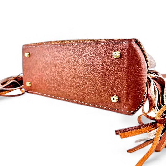 Jackie Handbag-Apparel & Accessories > Handbags, Wallets & Cases > Handbags > Convertible Bags-Western-Cowhide-Bags-Handmade-Products-Gifts-Dancing Cactus Designs