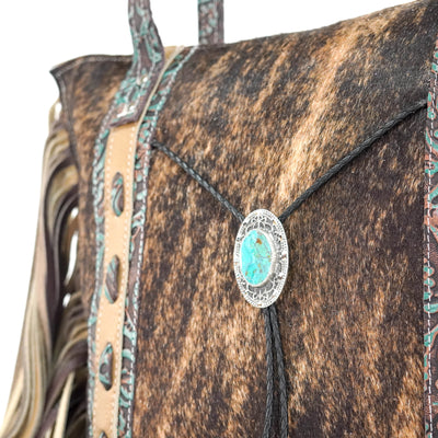 June - Brindle w/ Evergreen tool-June-Western-Cowhide-Bags-Handmade-Products-Gifts-Dancing Cactus Designs