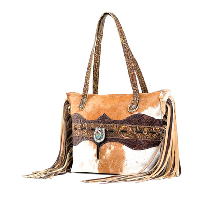 June - Longhorn w/ Wyoming Tool-June-Western-Cowhide-Bags-Handmade-Products-Gifts-Dancing Cactus Designs
