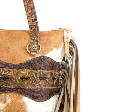 June - Longhorn w/ Wyoming Tool-June-Western-Cowhide-Bags-Handmade-Products-Gifts-Dancing Cactus Designs