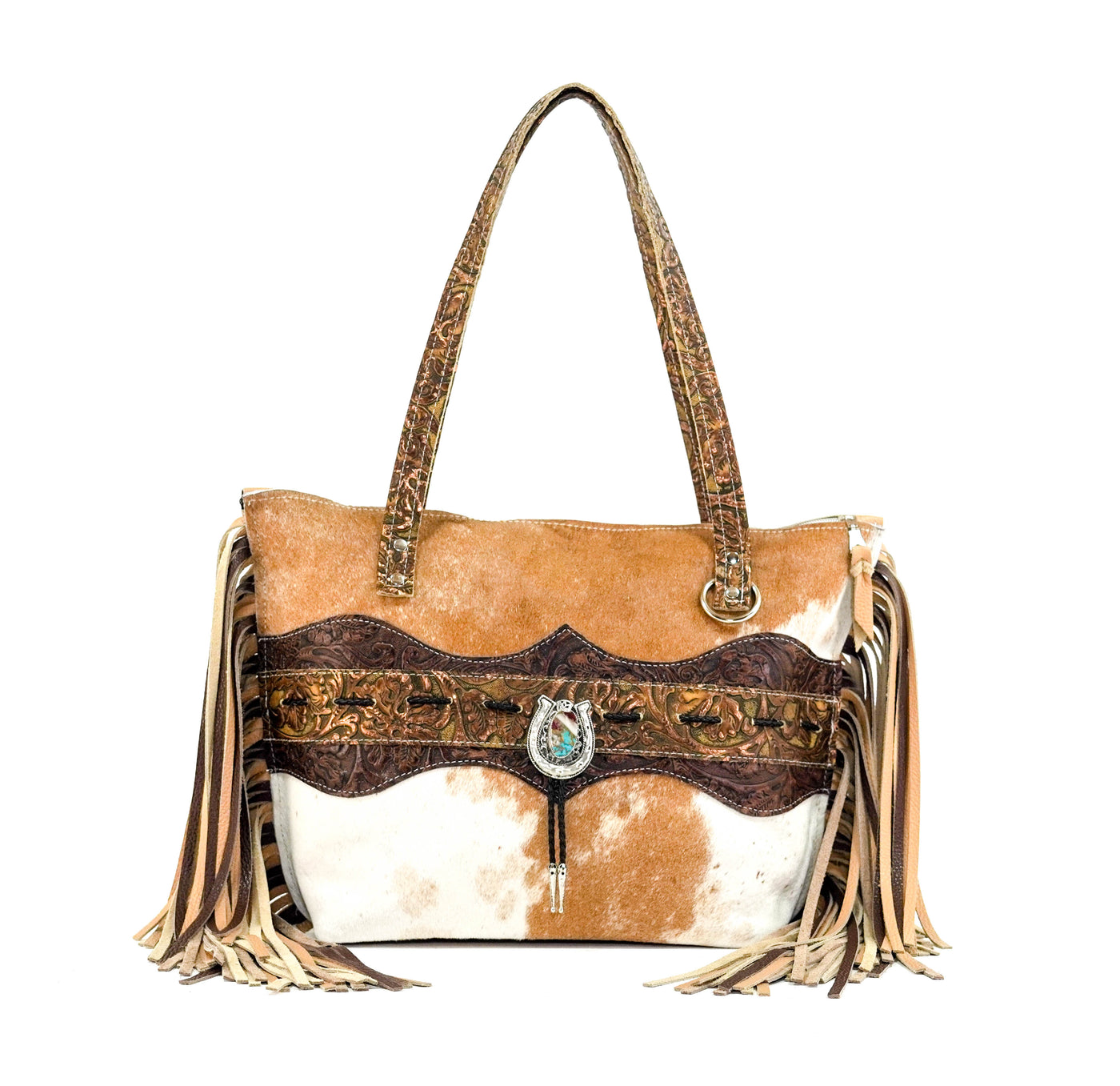 June - Longhorn w/ Wyoming Tool-June-Western-Cowhide-Bags-Handmade-Products-Gifts-Dancing Cactus Designs