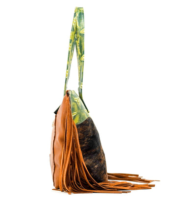 June - Red Brindle w/ Mountain View Skulls-June-Western-Cowhide-Bags-Handmade-Products-Gifts-Dancing Cactus Designs