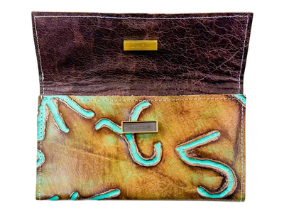 Kacey Magnetic Wallet-Apparel & Accessories > Handbags, Wallets & Cases > Wallets & Money Clips > Wallets-Western-Cowhide-Bags-Handmade-Products-Gifts-Dancing Cactus Designs