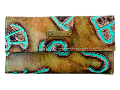 Kacey Magnetic Wallet-Apparel & Accessories > Handbags, Wallets & Cases > Wallets & Money Clips > Wallets-Western-Cowhide-Bags-Handmade-Products-Gifts-Dancing Cactus Designs
