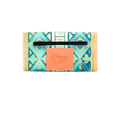 Kacey Wallet - All Embossed w/ Margaritaville Navajo-Kacey Wallet-Western-Cowhide-Bags-Handmade-Products-Gifts-Dancing Cactus Designs