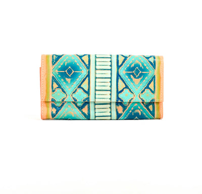 Kacey Wallet - All Embossed w/ Margaritaville Navajo-Kacey Wallet-Western-Cowhide-Bags-Handmade-Products-Gifts-Dancing Cactus Designs