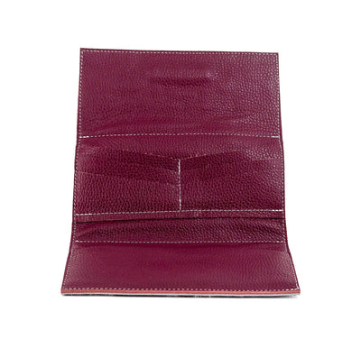 Kacey Wallet - Black & White w/ Burgundy Tool-Kacey Wallet-Western-Cowhide-Bags-Handmade-Products-Gifts-Dancing Cactus Designs