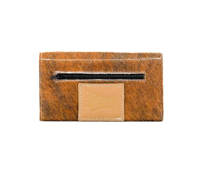 Kacey Wallet - Red Brindle w/ Vanilla Leopard-Kacey Wallet-Western-Cowhide-Bags-Handmade-Products-Gifts-Dancing Cactus Designs