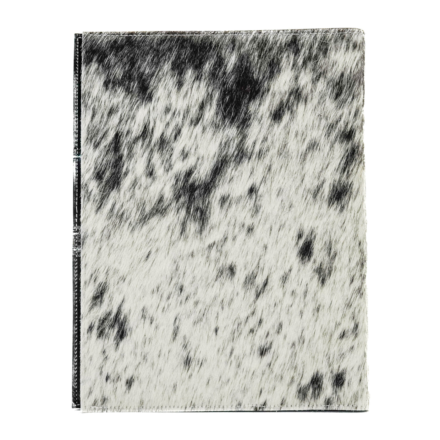 Large Notepad Cover - Black & White w/ Smoke Show Croc-Large Notepad Cover-Western-Cowhide-Bags-Handmade-Products-Gifts-Dancing Cactus Designs