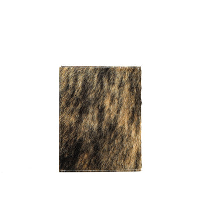 Large Notepad Cover - Exotic Brindle w/ Leather Decal-Large Notepad Cover-Western-Cowhide-Bags-Handmade-Products-Gifts-Dancing Cactus Designs