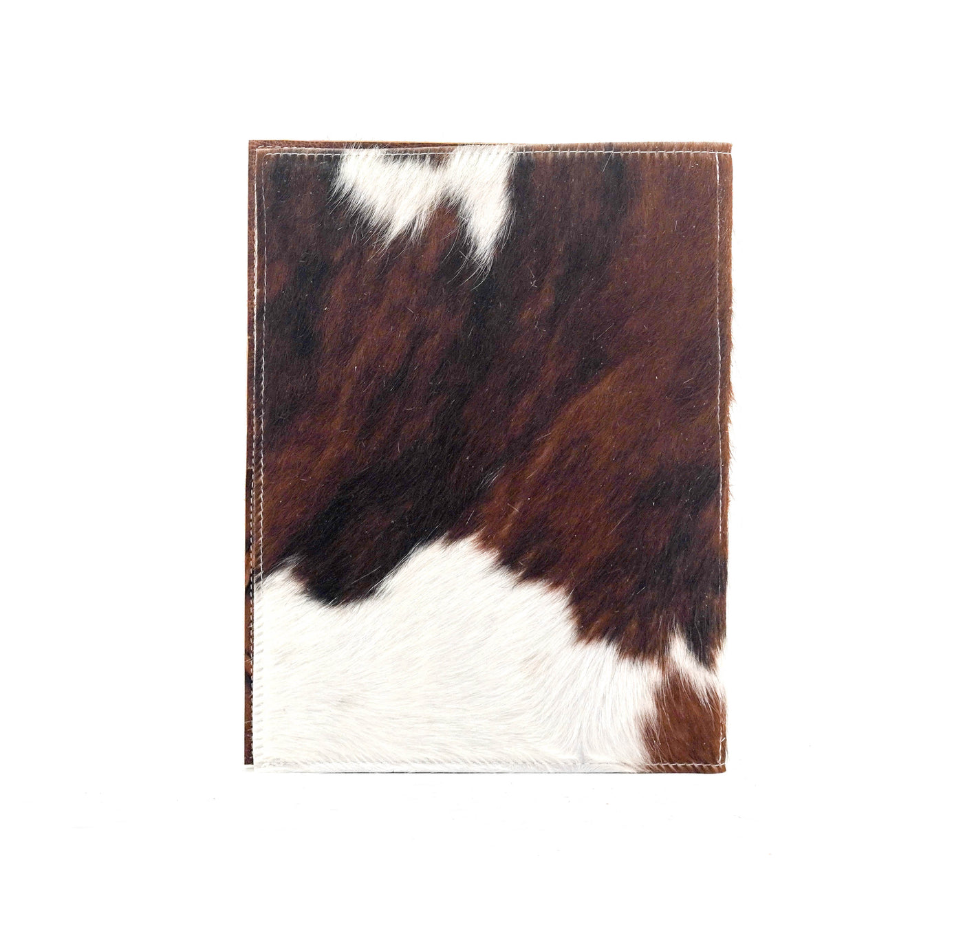 Large Notepad Cover - Tricolor w/ Burnt Brands-Large Notepad Cover-Western-Cowhide-Bags-Handmade-Products-Gifts-Dancing Cactus Designs