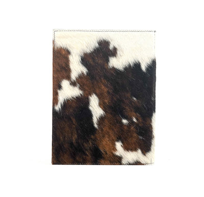 Large Notepad Cover - Tricolor w/ Cowboy Navajo-Large Notepad Cover-Western-Cowhide-Bags-Handmade-Products-Gifts-Dancing Cactus Designs