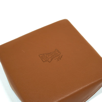 Large Tray - Pebbled Caramel Leather w/ Wyoming Tool-Large Tray-Western-Cowhide-Bags-Handmade-Products-Gifts-Dancing Cactus Designs