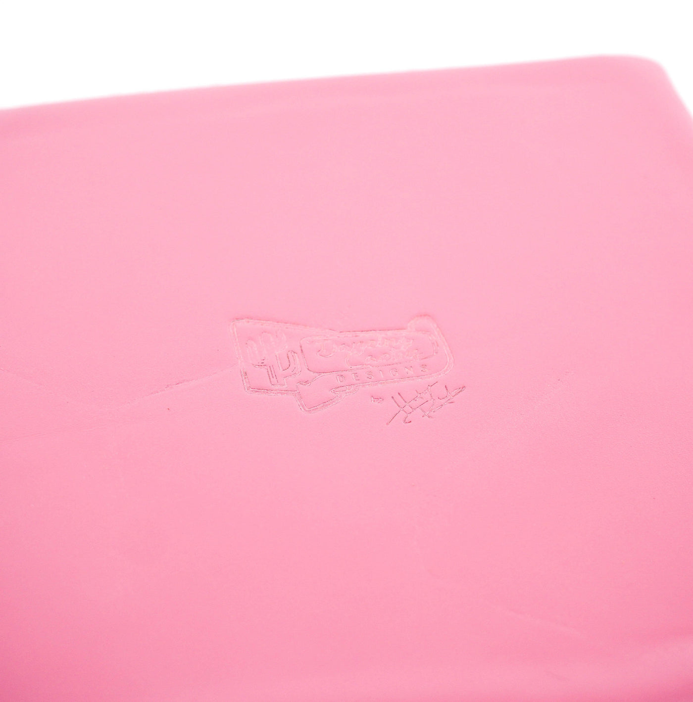 Large Tray - Smooth Powder Pink Leather w/ Cowboy Ostrich-Large Tray-Western-Cowhide-Bags-Handmade-Products-Gifts-Dancing Cactus Designs