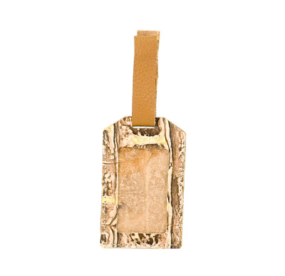 Luggage Tag - All Embossed w/ Ivory Jumbo Croc-Luggage Tag-Western-Cowhide-Bags-Handmade-Products-Gifts-Dancing Cactus Designs
