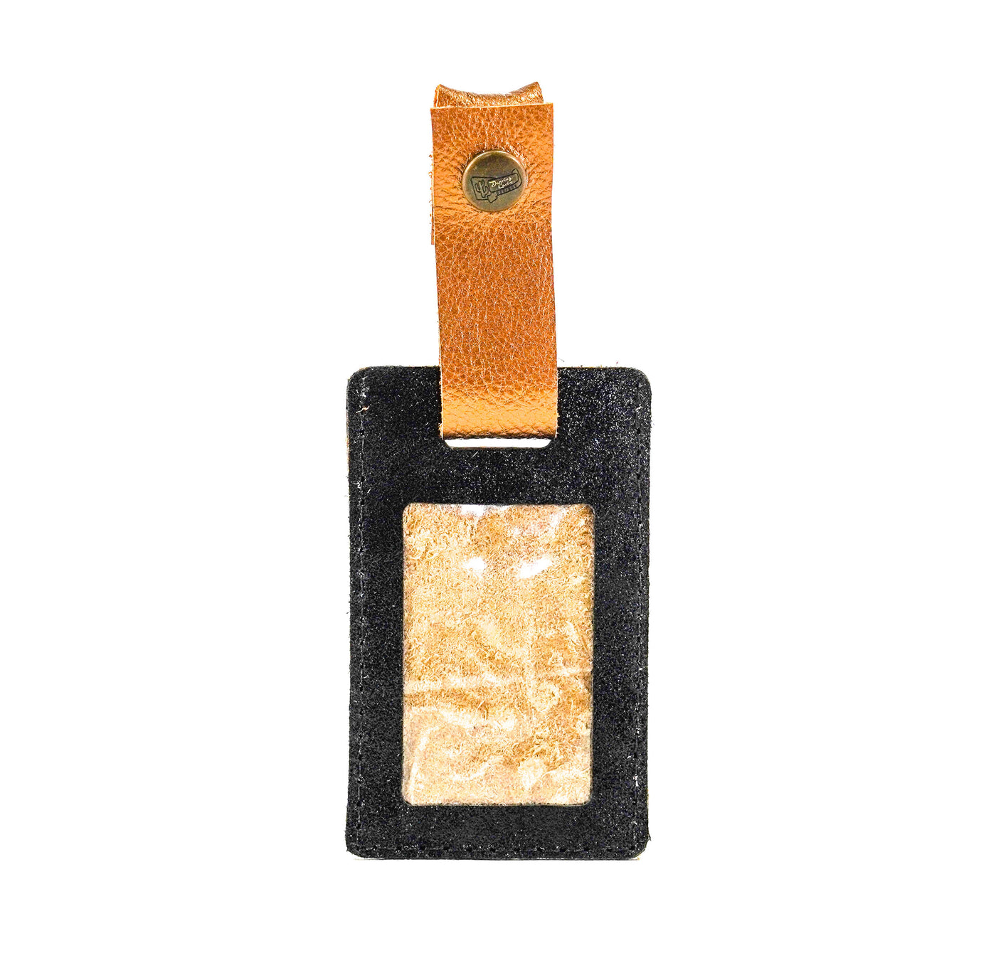 Luggage Tag - Black Glitter w/ Wyoming Tool-Luggage Tag-Western-Cowhide-Bags-Handmade-Products-Gifts-Dancing Cactus Designs