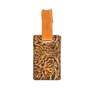 Luggage Tag - Black Glitter w/ Wyoming Tool-Luggage Tag-Western-Cowhide-Bags-Handmade-Products-Gifts-Dancing Cactus Designs