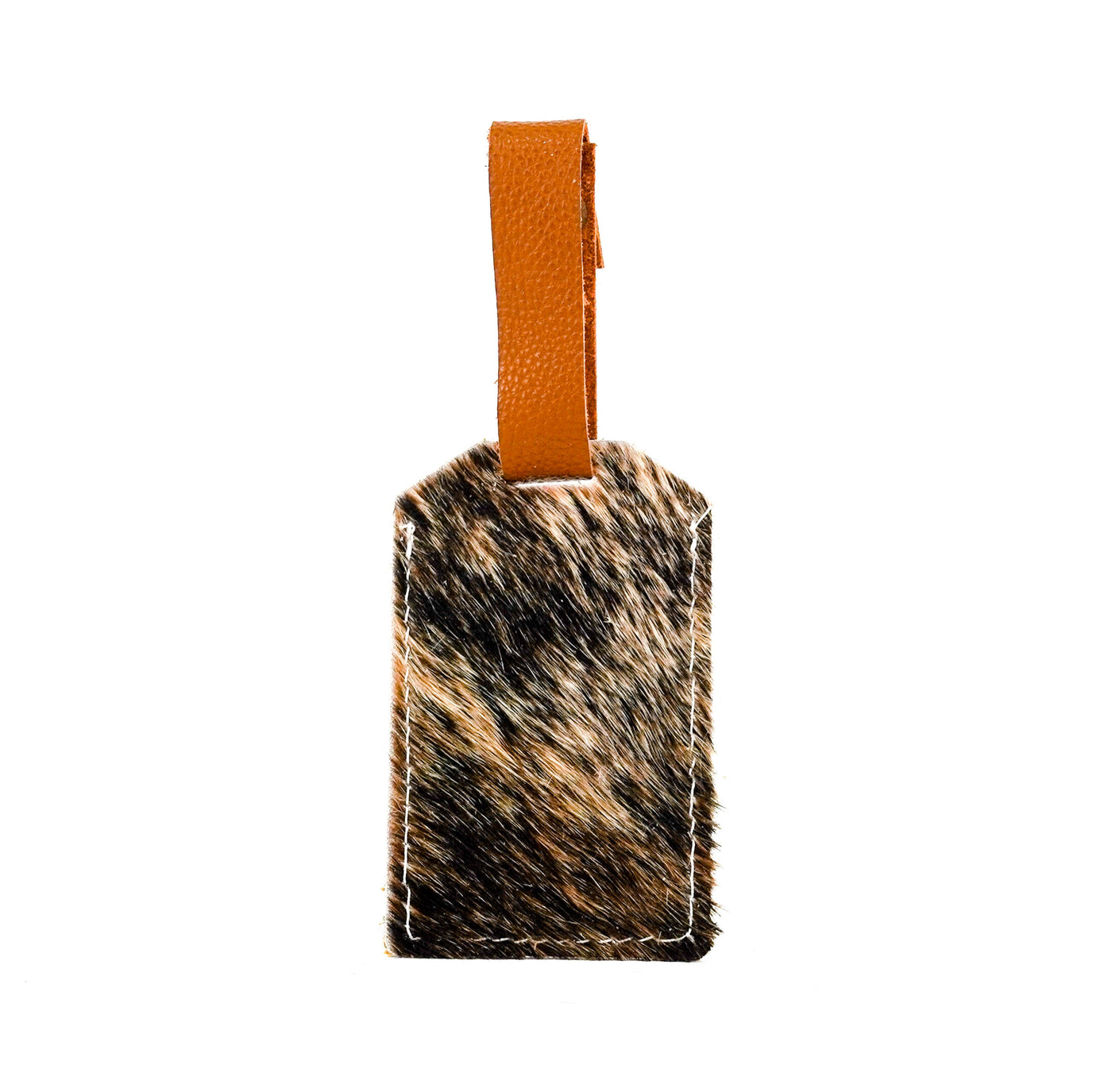 Luggage Tag - Brindle w/ Brandy Croc-Luggage Tag-Western-Cowhide-Bags-Handmade-Products-Gifts-Dancing Cactus Designs