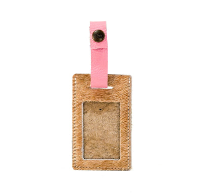 Luggage Tag - Light Brindle w/ Moab Aztec-Luggage Tag-Western-Cowhide-Bags-Handmade-Products-Gifts-Dancing Cactus Designs