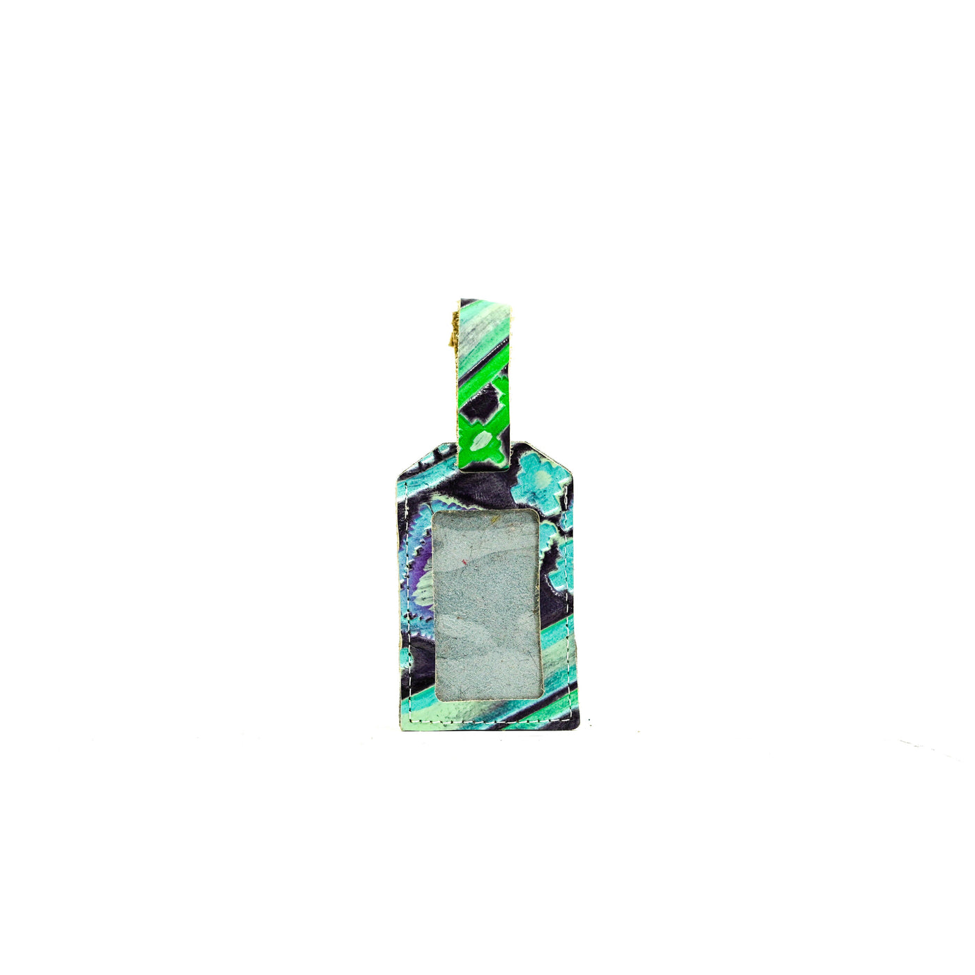 Luggage Tag - Salt & Pepper w/ 90's Party Navajo-Luggage Tag-Western-Cowhide-Bags-Handmade-Products-Gifts-Dancing Cactus Designs