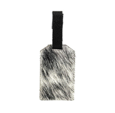 Luggage Tag - Salt & Pepper w/ Smoke Show Croc-Luggage Tag-Western-Cowhide-Bags-Handmade-Products-Gifts-Dancing Cactus Designs