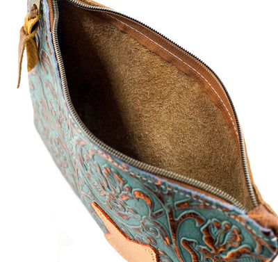 Mega Organizer - All Embossed w/ Sierra Tool-Mega Organizer-Western-Cowhide-Bags-Handmade-Products-Gifts-Dancing Cactus Designs
