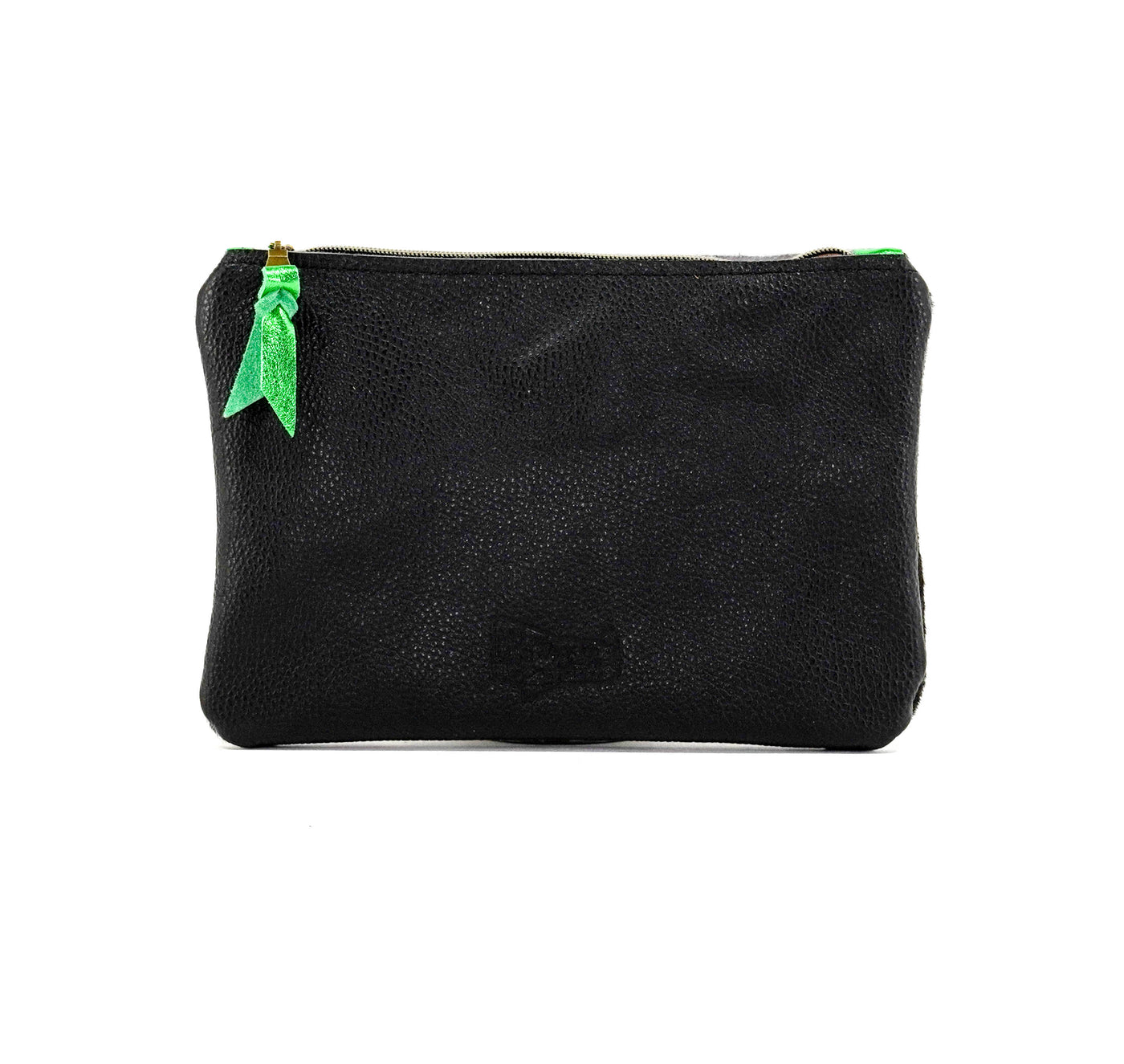 Mega Organizer - Black & White w/ Green Shimmer-Mega Organizer-Western-Cowhide-Bags-Handmade-Products-Gifts-Dancing Cactus Designs