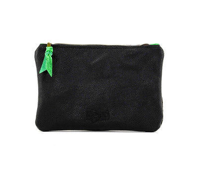 Mega Organizer - Black & White w/ Green Shimmer-Mega Organizer-Western-Cowhide-Bags-Handmade-Products-Gifts-Dancing Cactus Designs