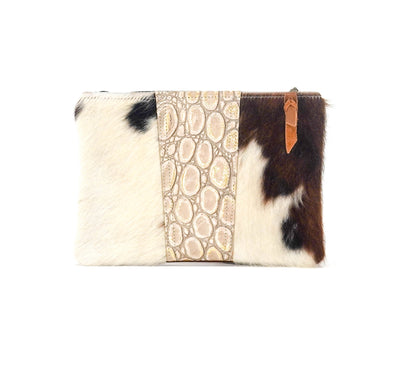 Mega Organizer - Tricolor w/ Ivory Jumbo Croc-Mega Organizer-Western-Cowhide-Bags-Handmade-Products-Gifts-Dancing Cactus Designs