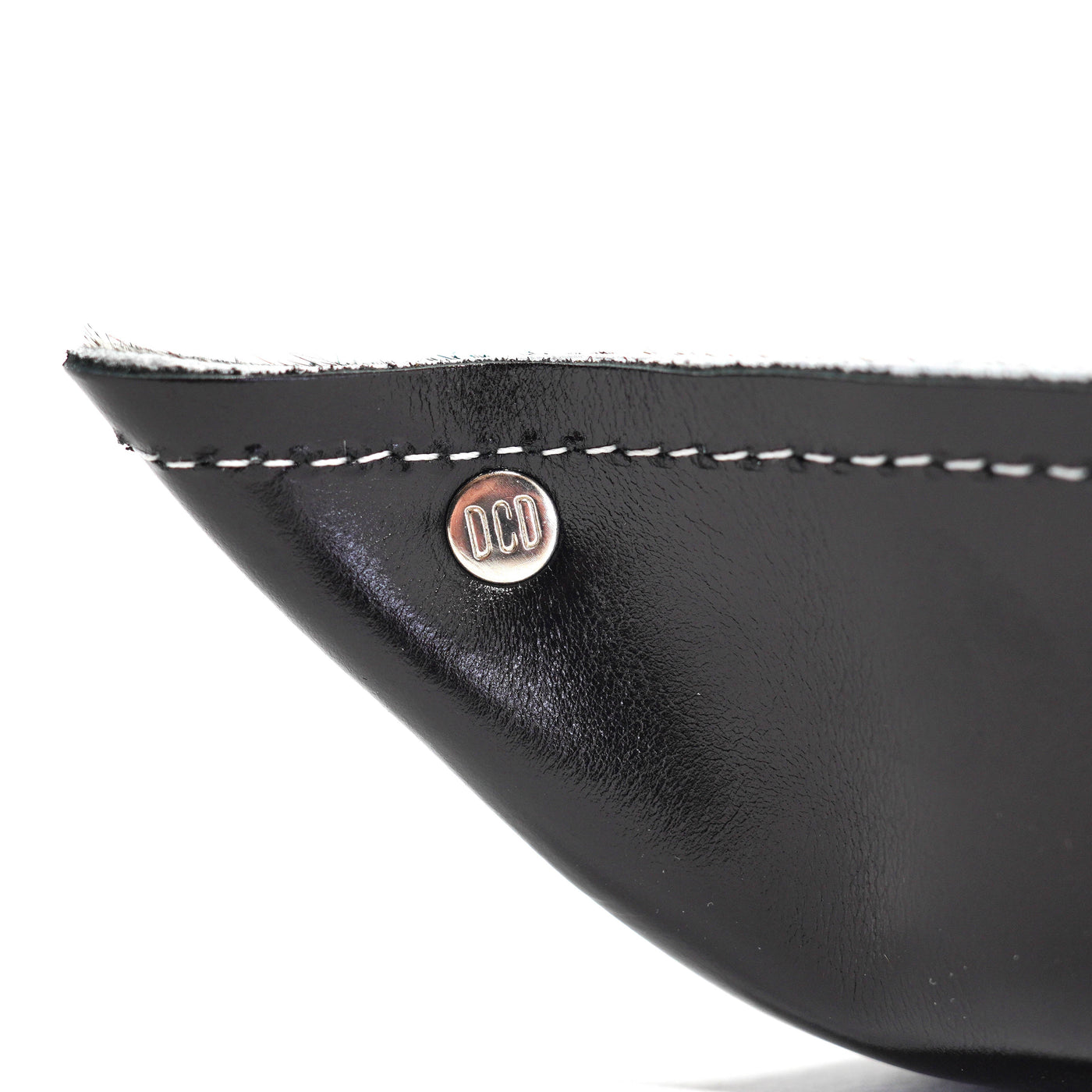 Mini Tray - Glossed Black Leather w/ Salt N' Pepper-Mini Tray-Western-Cowhide-Bags-Handmade-Products-Gifts-Dancing Cactus Designs