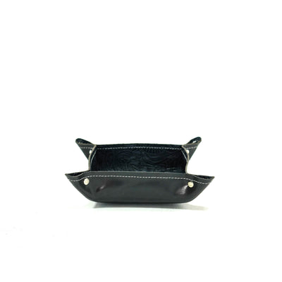 Mini Tray - Glossed Lead Leather w/ Blue Jean Tool-Mini Tray-Western-Cowhide-Bags-Handmade-Products-Gifts-Dancing Cactus Designs