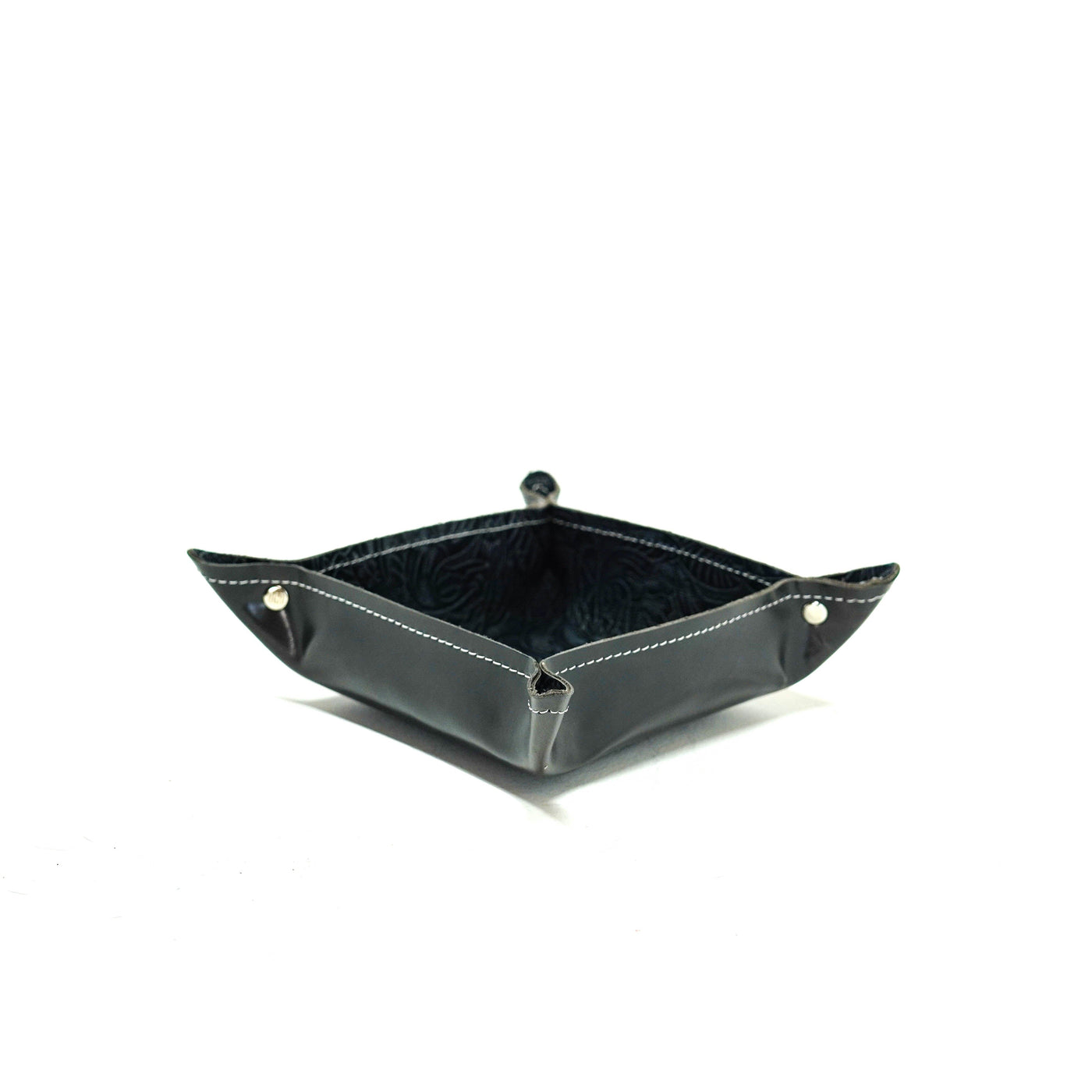 Mini Tray - Glossed Lead Leather w/ Blue Jean Tool-Mini Tray-Western-Cowhide-Bags-Handmade-Products-Gifts-Dancing Cactus Designs