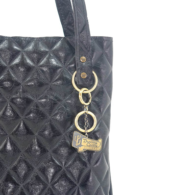 Mini Trisha - All Embossed w/ Onyx Diamond Stitch-Mini Trisha-Western-Cowhide-Bags-Handmade-Products-Gifts-Dancing Cactus Designs