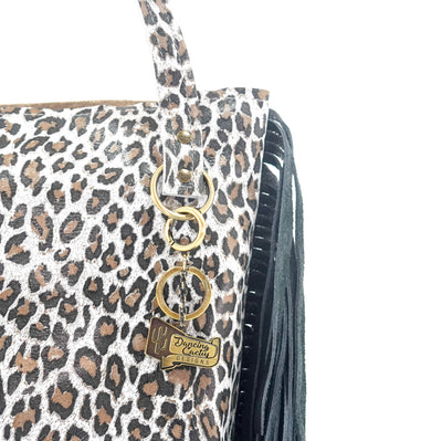 Mini Trisha - All Leather w/ White Leopard-Mini Trisha-Western-Cowhide-Bags-Handmade-Products-Gifts-Dancing Cactus Designs