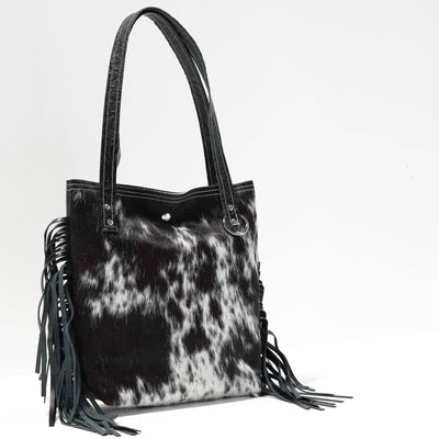Mini Trisha - Black & White w/ Onyx Tool-Mini Trisha-Western-Cowhide-Bags-Handmade-Products-Gifts-Dancing Cactus Designs