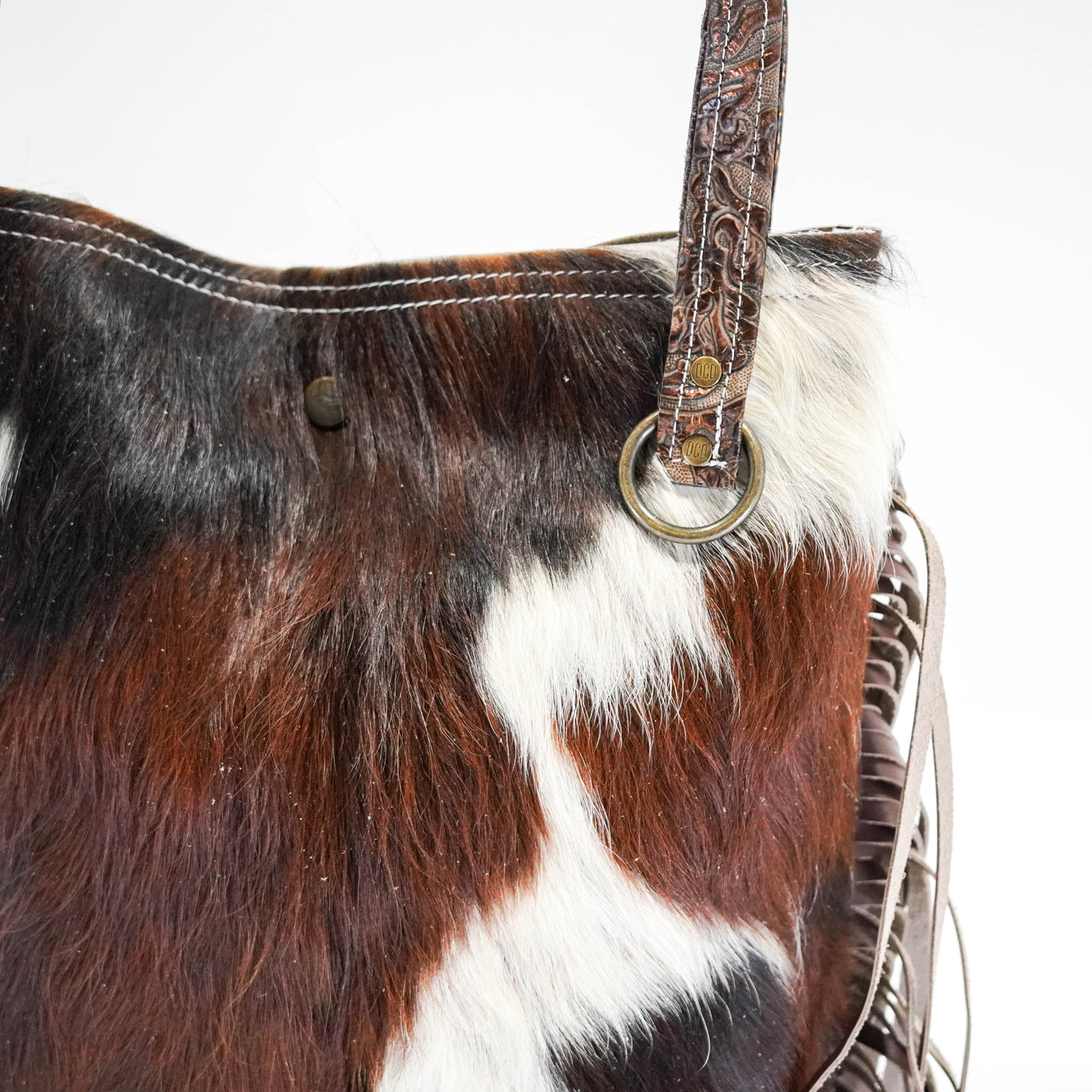 Mini Trisha - Tricolor w/ Goldrush Tool-Mini Trisha-Western-Cowhide-Bags-Handmade-Products-Gifts-Dancing Cactus Designs