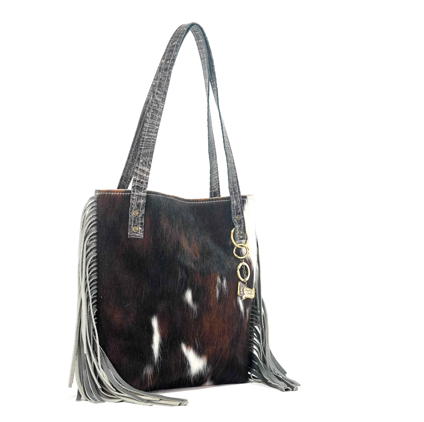 Mini Trisha - Tricolor w/ Smoke Show Croc-Mini Trisha-Western-Cowhide-Bags-Handmade-Products-Gifts-Dancing Cactus Designs