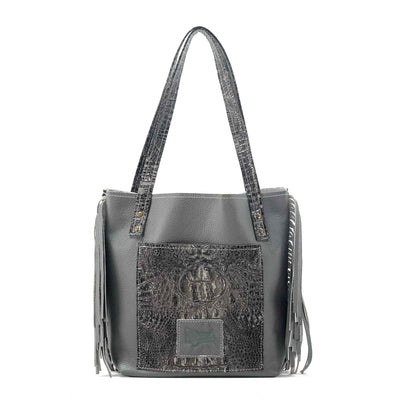 Mini Trisha - Tricolor w/ Smoke Show Croc-Mini Trisha-Western-Cowhide-Bags-Handmade-Products-Gifts-Dancing Cactus Designs